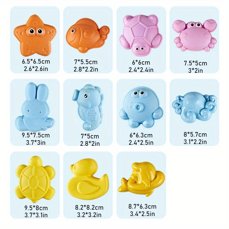 5pcs/14pcs Children Cartoon Rabbit Beach Dump Truck Portable Bucket House Play Water Play Sand,Random Colors and Styles