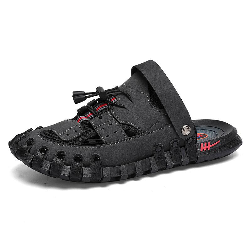 2025 Summer New Fashion Sandals Casual Non-slip Wear-resistant Outdoor Dual-purpose Cool Slippers Soft-soled Wading Beach Shoes