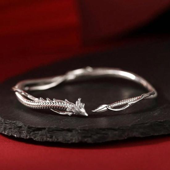 Kvinner Armbånd Drageform Retro Kinesisk Stil Polert Kobber Dobbeltlags Sammenfiltret Øk Selvtilliten Håndleddsarmbånd Hverdagsformell Bekledning Smykker