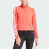 Adidas Aeroready Train Essentials Three-Stripe Colorblock Stand Collar Long Sleeve Jacket Women Jacket Red IS3976