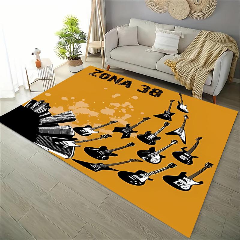

Rock Theme Carpet for Living Room Bedroom Hallway Strip Alfombra Anti-slip Soft Area Rugs Sofa Doormat Home Kitchen Decor Tapete 40x60cm (16x24in)