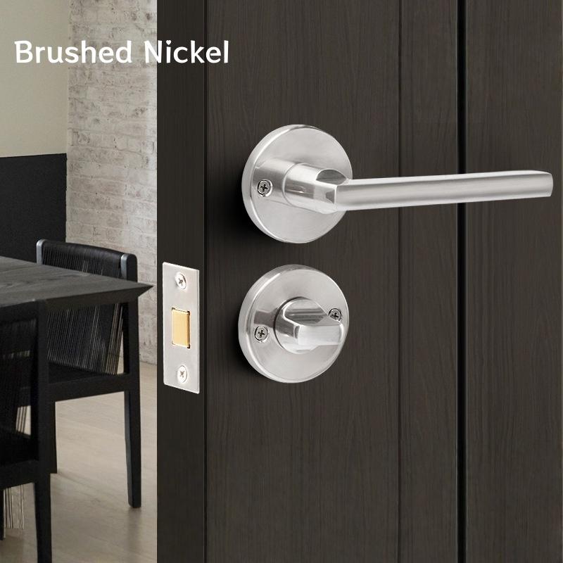 Modern Single-Sided Wooden Concealed Door Lock Zinc Alloy Door Handle With Integrated Deadbolt Lock Door Knob With Twist