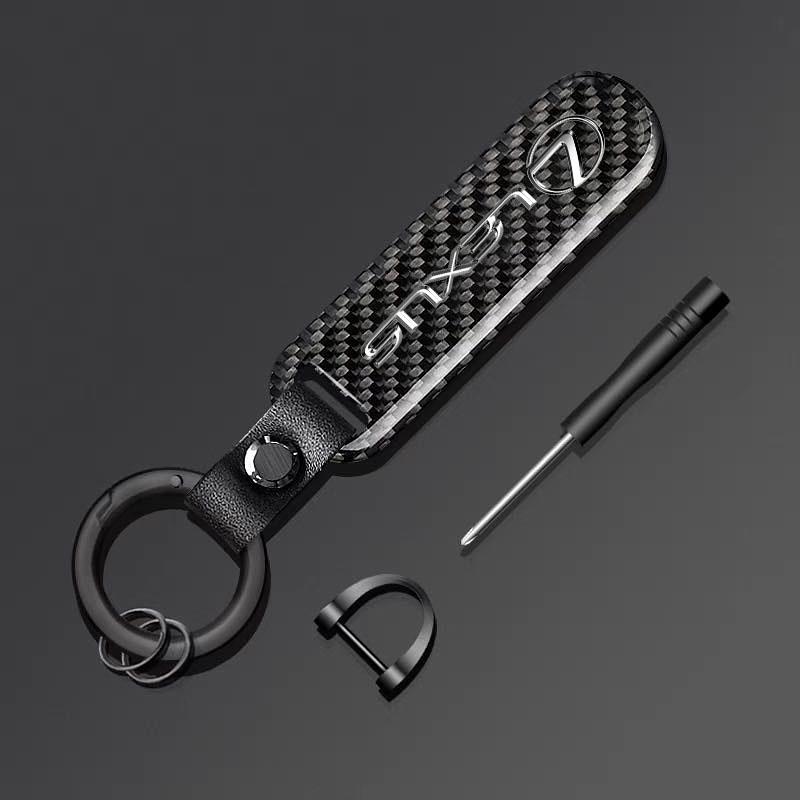 

Carbon Fiber Car Keychain Buckle Emblem Key Ring Gift For Lexus RX300 IS200 IS250 ES350 Ct200h UX250h NX300h RX350 ES300h RX400h