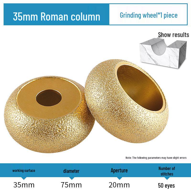 Stone Edge Grinding Wheel for French Edge Granite & Marble Tile - Trimming, Rounding, and Grooving with Angle Grinder