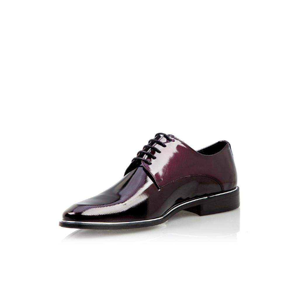 Cg 8003 Men's Classic Shoes Claret Red Patent Leather-printed