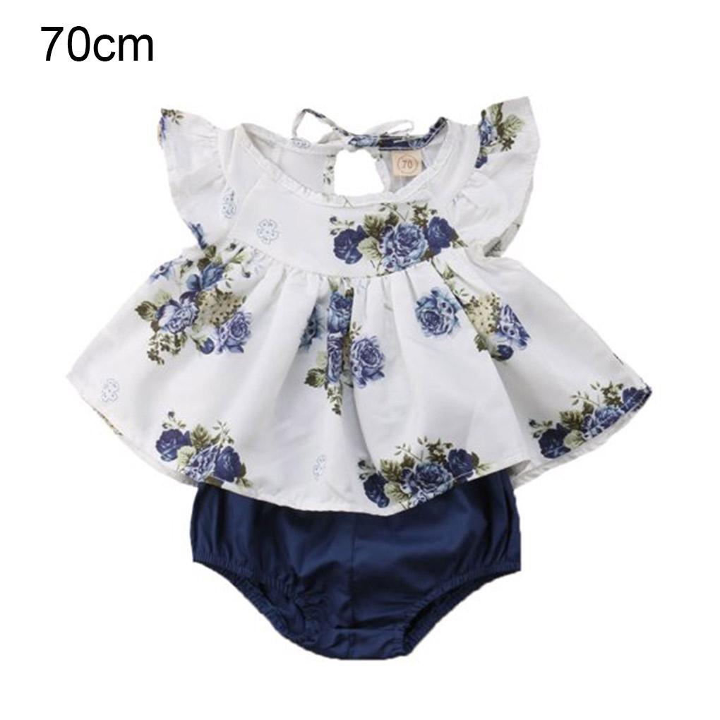 Baby Printed Ruffled Infant Outfits Suit