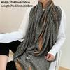Large Size Geometric Pattern Scarf Stylish Versatile Soft Comfotable Shawl Autumn Winter Breathable Coldproof Neck Scarf