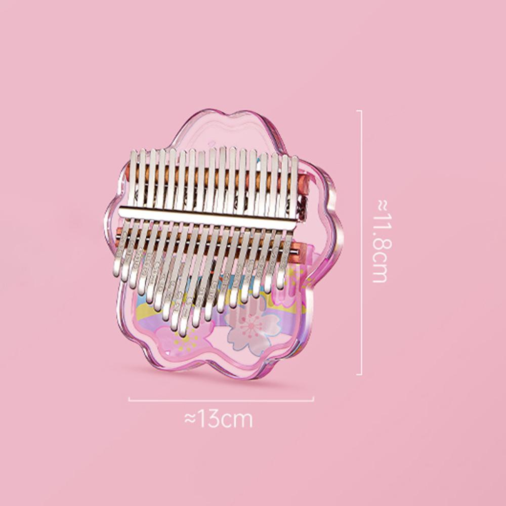 Kalimba Mini Thumb Piano 17 tangenter bærbart musikkinstrument tegneserie Søt Kalimba Thumb Piano Music