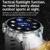 CF53 Smart Watch Bluetooth-compatible Call Smartwatch Fitness Tracker with LED Flashlight, Silicone Strap