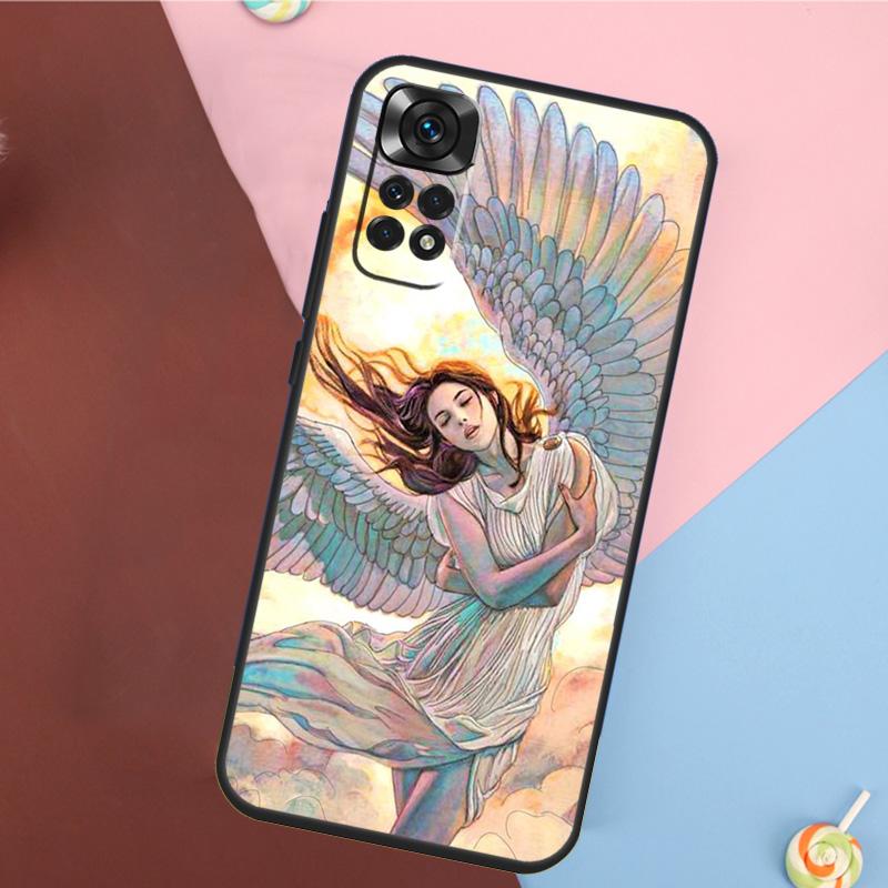 Fantasy Angel Girl Wings Case For Xiaomi Redmi Note 10 11 Pro 9 8 12 Pro Note 9S 8T 10S 11S 10C 12C 9C 9T 10A Funda