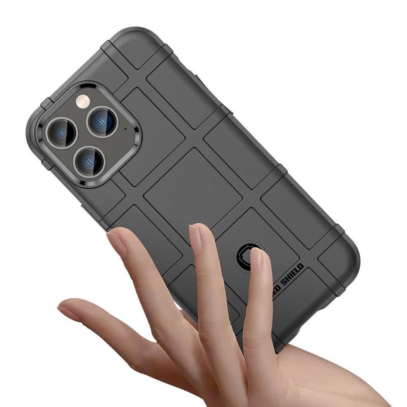 Rugged Shield Non-Slip Shockproof Phone Case for IPhone 14 Plus 12 13 Mini 11 15 16 Pro Max XR Xs SE2022 Back Cover Fundas