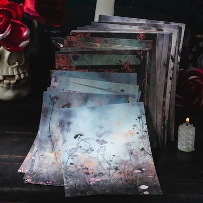 30 Pcs Vintage INS Decorative Paper DIY Diary Album Scrapbooking Material Background Paper Hand Made Junk Journal Supplies