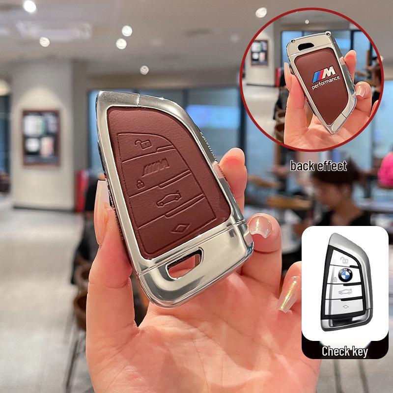 BMW Schlüsseletui für Modelle der 3er, 5er, 6er Serie & X1, X3, X5, X7 – Neue Klinge 530 & 320li Schale mit ix3 Schnalle