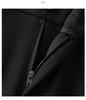 2025 Women's High-Waisted Black Micro-Flare Pants – Slimming, Casual Drape with Split Hem
