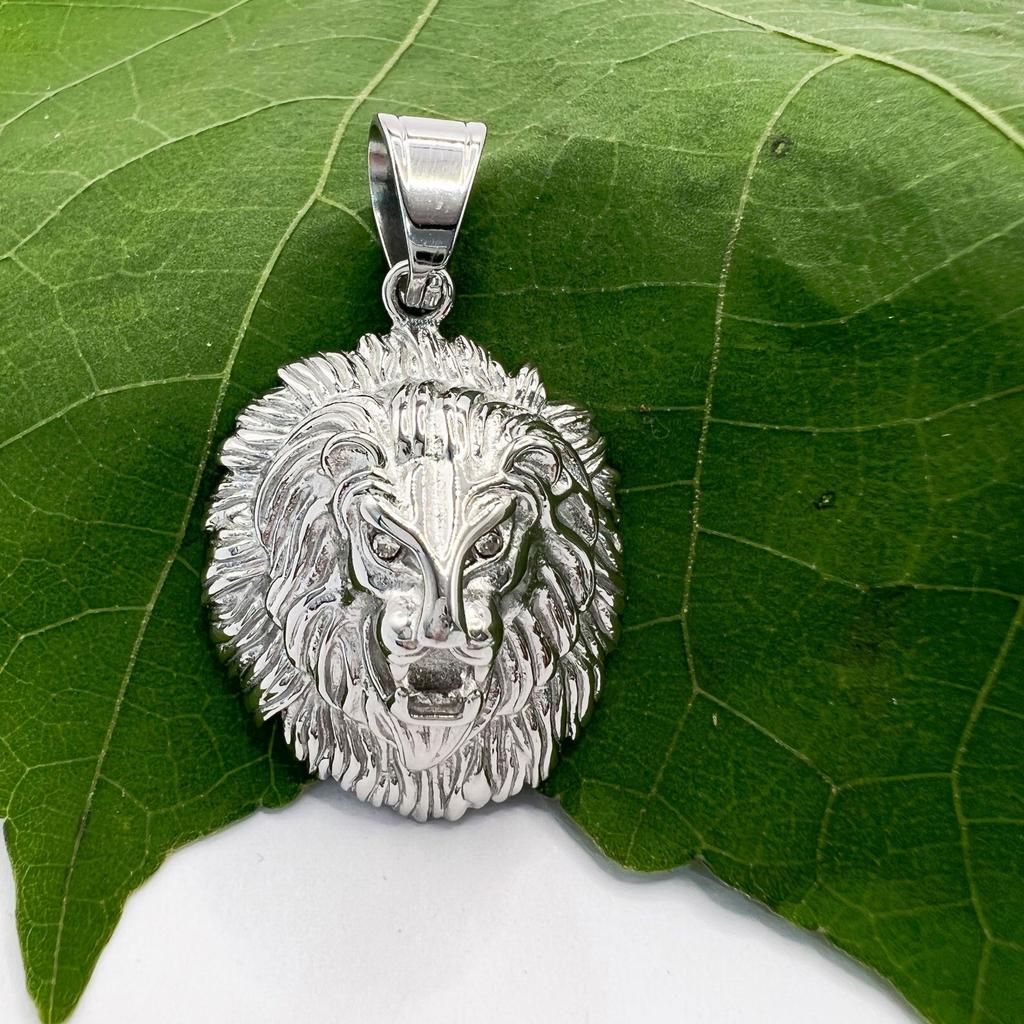HIP Hop Lion Head Pendant Necklaces Men's Gold Color Punk Animal Jewelry