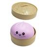 Slow Rising Bun Toy with Steamer Box Simulation Food Design Soft Stress Toy for Kids and Adults