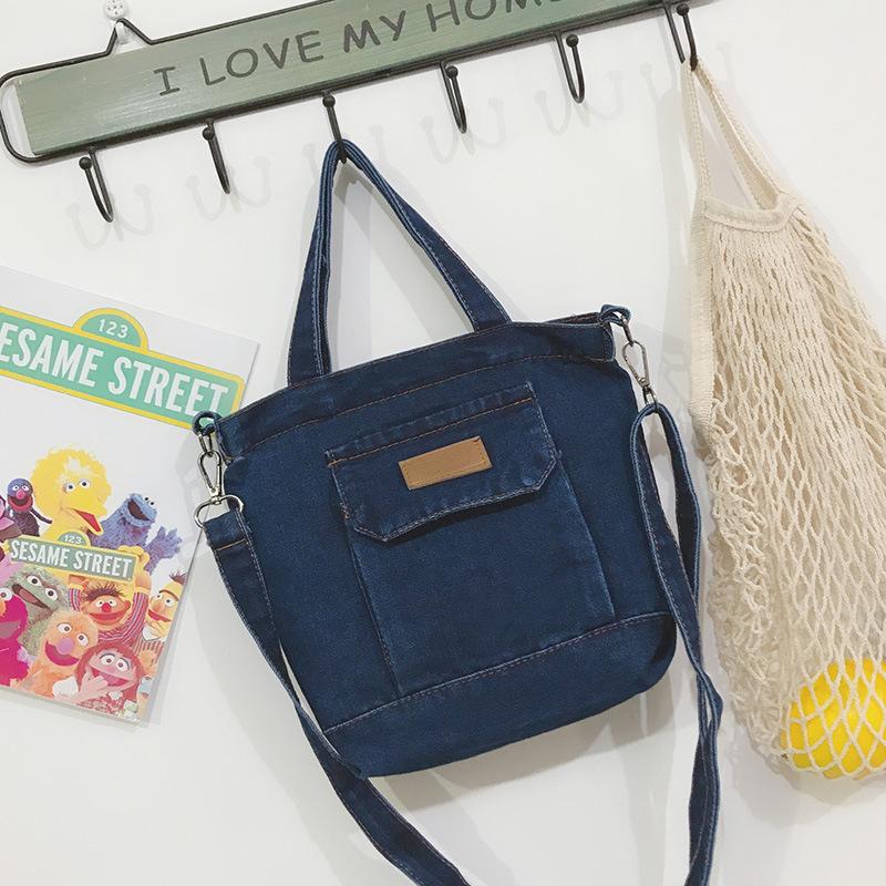 Crossbody Bag Casual Denim Fashionable Handheld Large Capacity Shoulder Bag