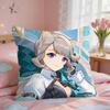 Lynette Genshin Impact Cushion Cover Square Short Plush Pillow Case Living Room Sofa Home Decor Funda X