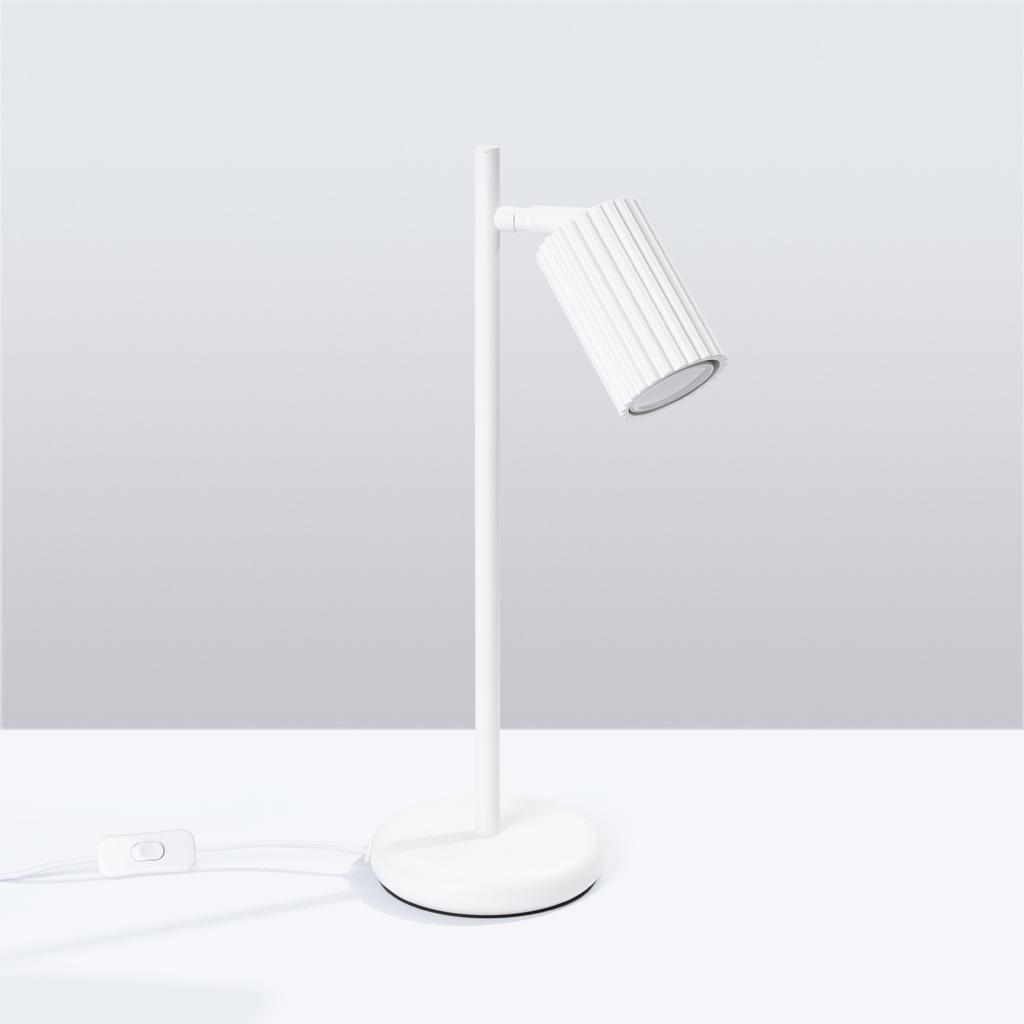 Lampa Biurkowa Karbon 1 Gu10 Biały Alu Sollux Sl.1548