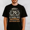 70th Birthday Shirt Built 70 Years Ago All Original Parts Funny Vintage Tee