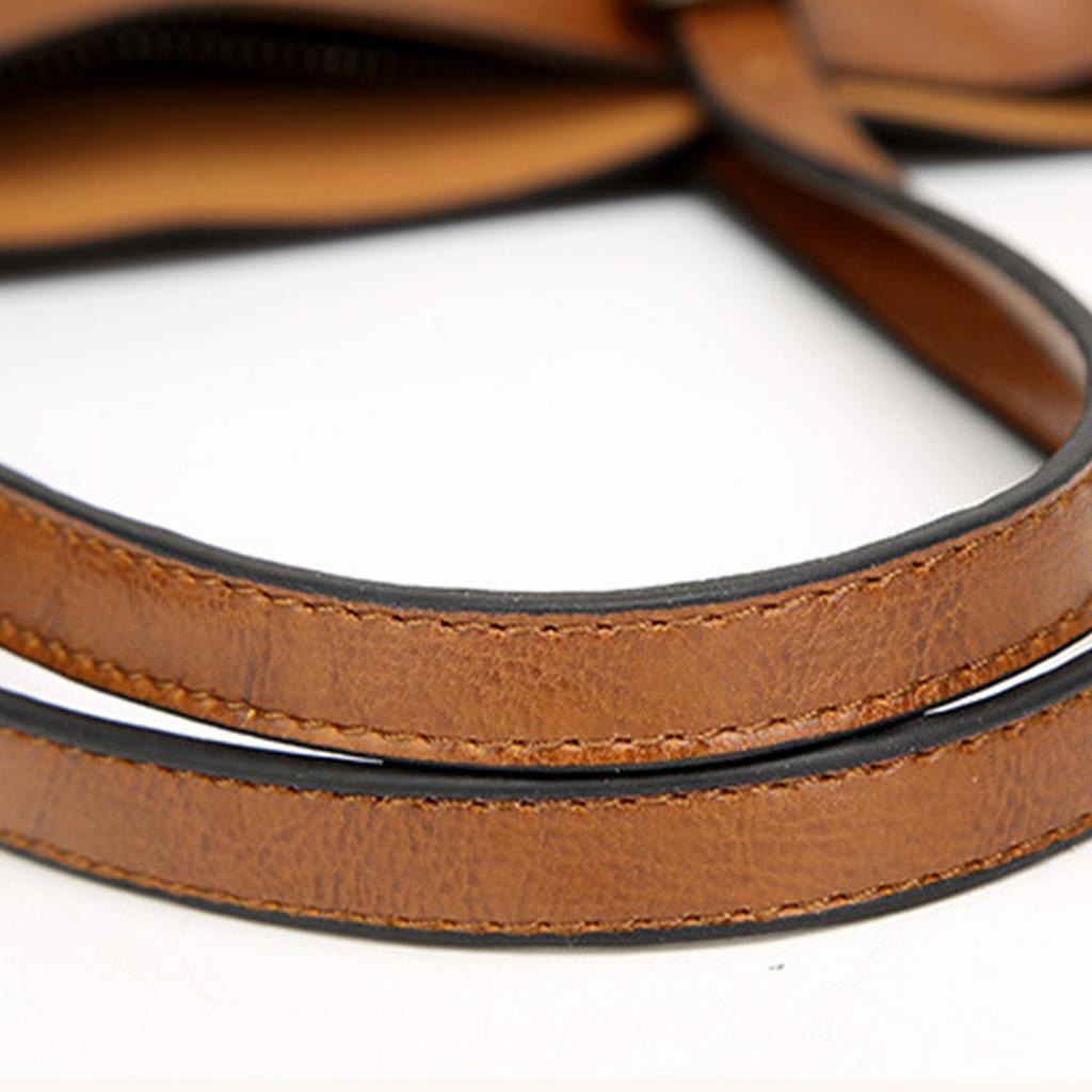 Damen Handtasche Tote Geldbörse PU Leder Tasche Feine Nähte Robuste Beschläge Angemessenes Fassungsvermögen Braun Einheitsgröße