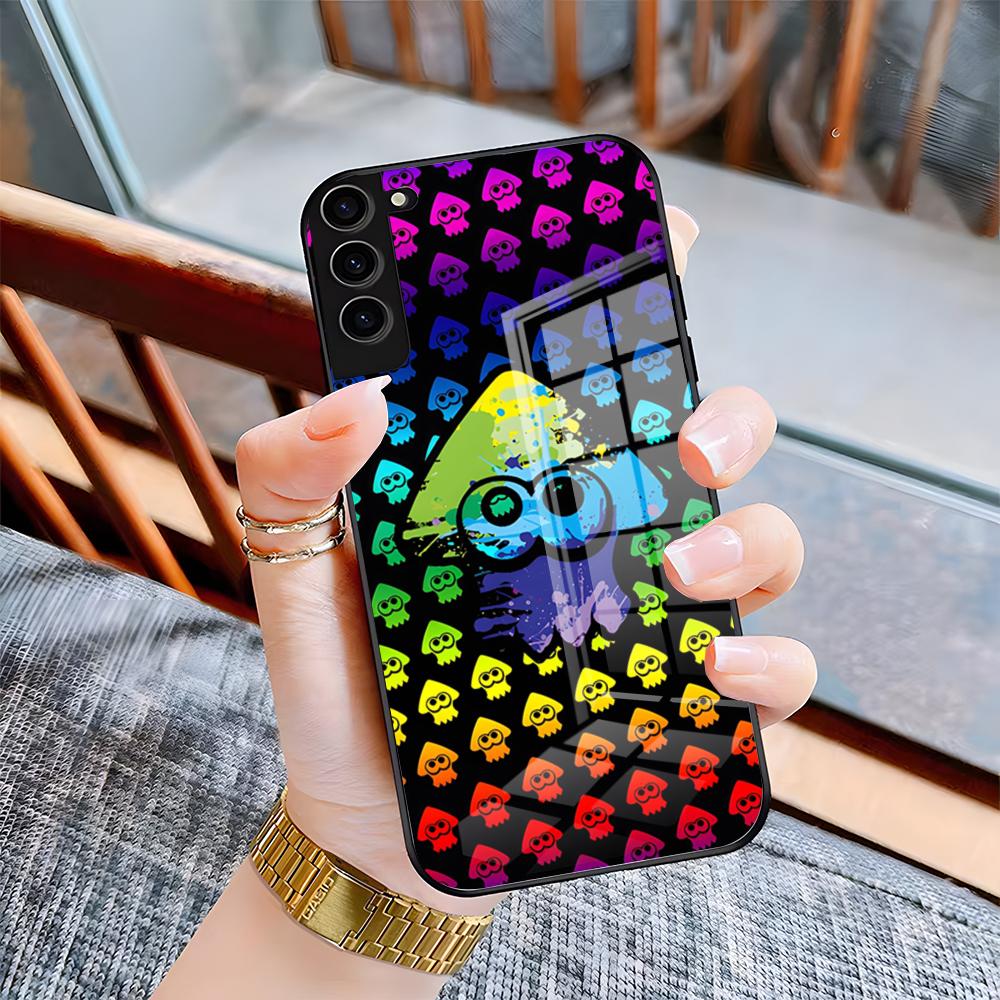 Spiel S-Splatoon Handyhülle Für Samsung A25 A13 A33 5G A54 A36 A35 A56 A52 A14 Stoßfeste Glasabdeckung