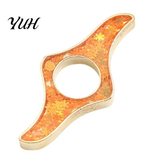 Reading Accessory One Hand Book Page Holder, Glitter Thumb Ring Holder for Reading, Stabilizer Clip Metal Opener Students Readers Tool