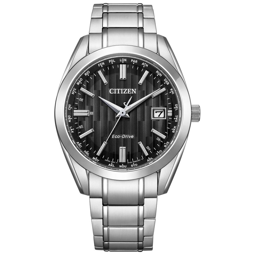 [Citizen] Wristwatch, Light-powered Eco-Drive, Radio-controlled, Waterproof, Black, CB0261-53E, Men's, Silver