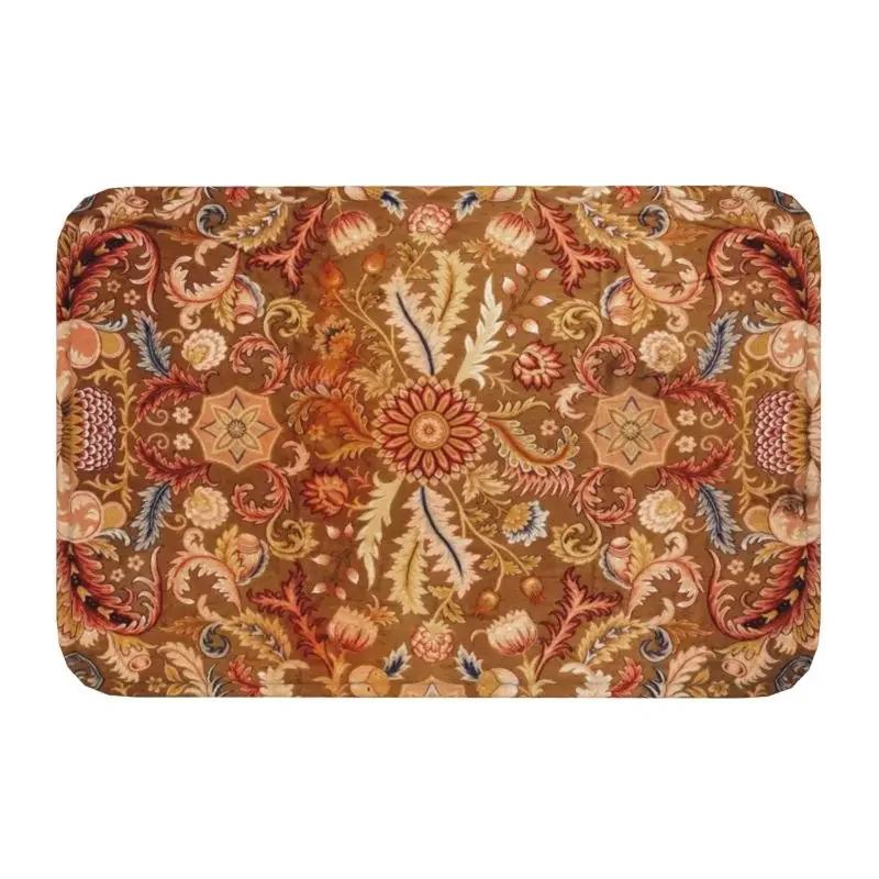 Personalized Antique Rose Floral French Aubusson Rug Print Doormat Mat Vintage Carpet Kitchen Bath Living Room Rug Carpet 40cmx60cm