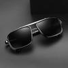 New Fashion Double Beam Polarized Men'S Sunglasses Retro Neutral Driving With Thick Edges Uv400 Sunscreen Sunglasses