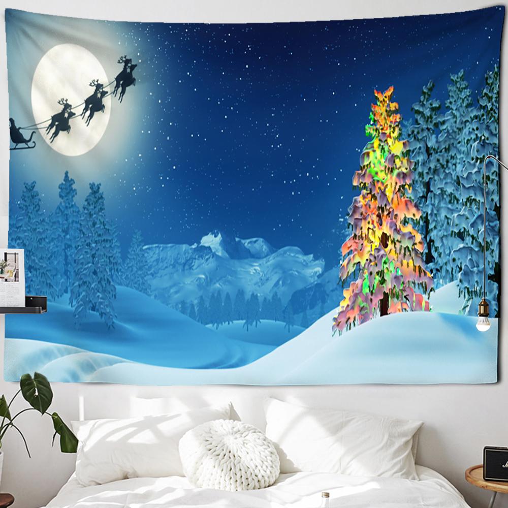 Christmas Tree Tapestry Decorations Wall Hanging New Year Carpet Christmas Home Yoga Mat Bed Cover Beach Mat Gift