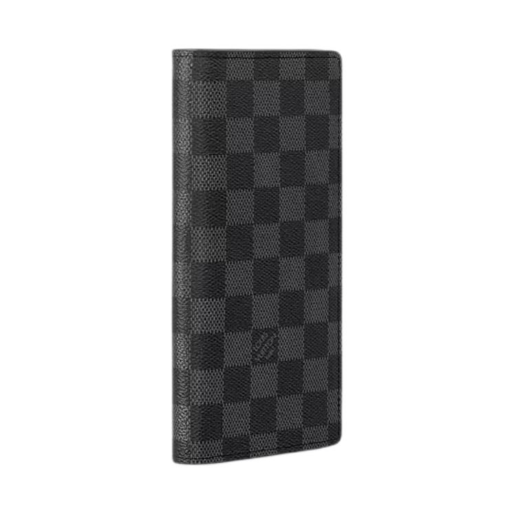 Louis Vuitton Brazza Wallet Black Damier Graphite Canvas Men Wallets N62665