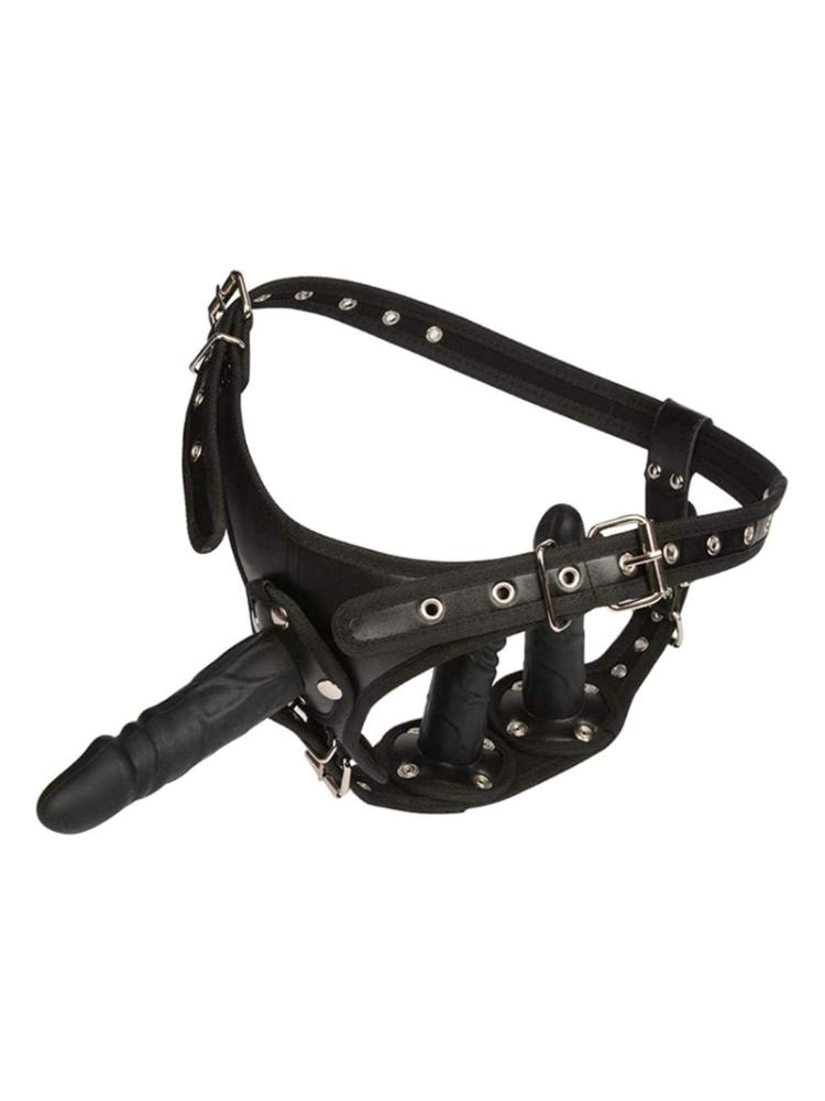 Strap-On with 3 Realistic Dildos  Double Penetrations Lesbians