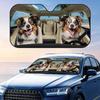 Australian Shepherd Driving Sun Visor Foldable Universal Car Windshield Sun Shade UV Protection Heat Insulation Foldable Cover