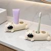 Ceramic Puppy Toothbrush Holder 2 Slot Toothbrush Storage Rack  Home Decor