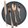 24stk Servise Metall Rose Gull Bestikk 304 Rustfritt stål Bestikk Kniv Gaffel Skje Servisersett Hotell Restaurant Tilbehør