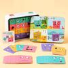 Non-Toxic Cube Face Changing Building Blocks Board Game Wood Puzzle Montessori Expression Wooden Blocos For Children Battle Table Game