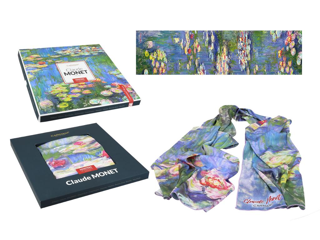 Szal Damski Chusta Apaszka Claude Monet Lilie Wodne Szalik Prezentowa
