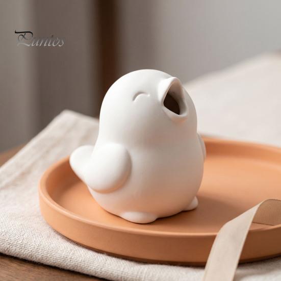 Desktop Ornament for Bedroom 3D Printed Singing Bird Figurine, Minimalist Small Sculpture Unique Housewarming Gifts Ornament, Cute Animal Statue Home