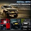 E8 1Pc 40W LED Off-Road Spotlight IP68 Waterproof Aviation Grade Aluminum Alloy Angel Eyes Car Flood Lamp