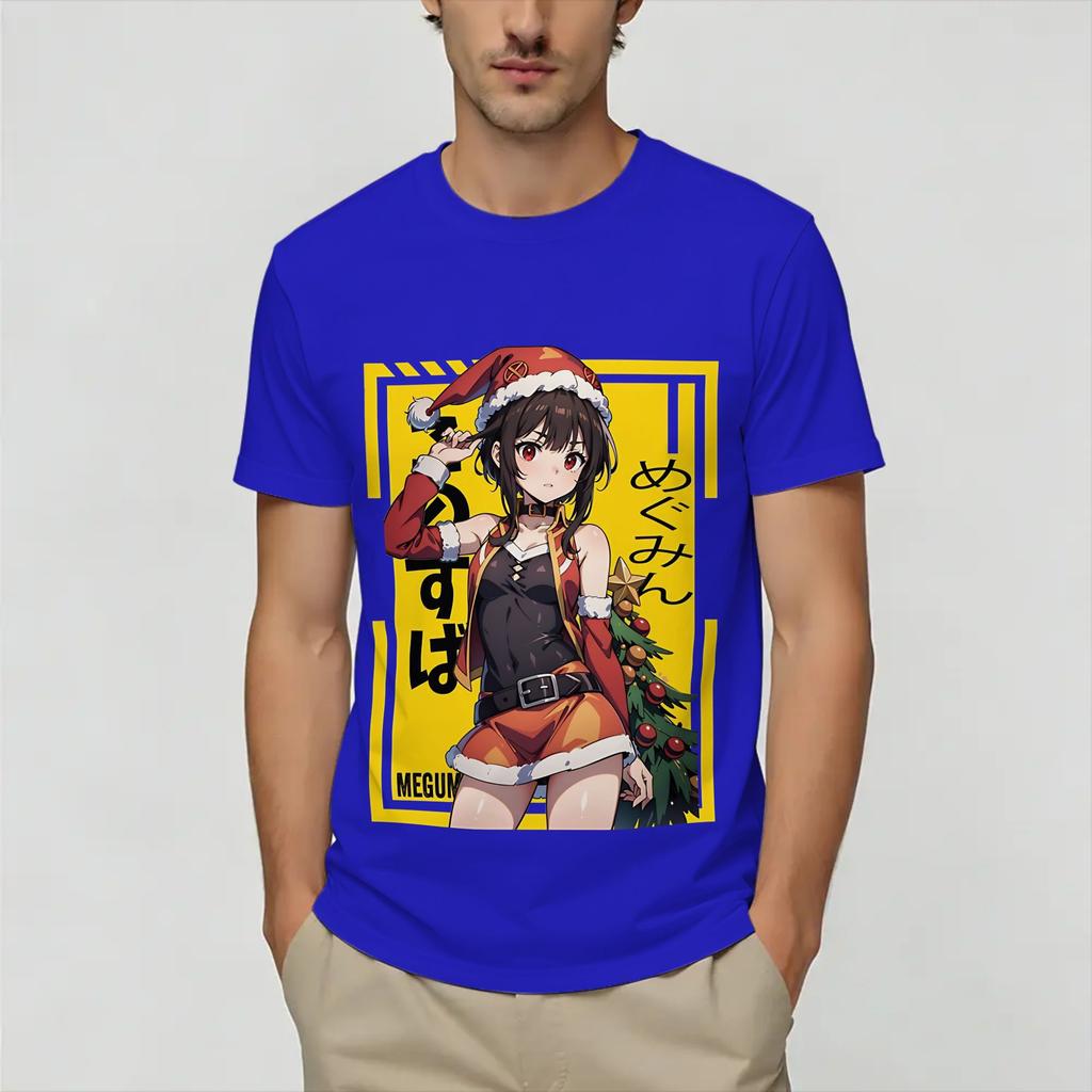 Harajuku T Shirt Summer Megumin KonoSuba Fashion T Shirts Cotton Tshirt for Unisex Y2K Retro Plus Size Short Sleeve Tees