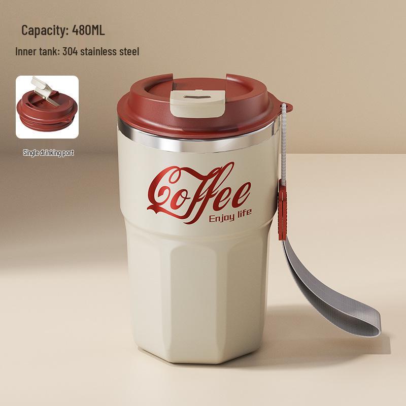 Trendy 304 Stainless Steel Portable Pull-Rope Travel Cup - Cola Coffee Gift Cup