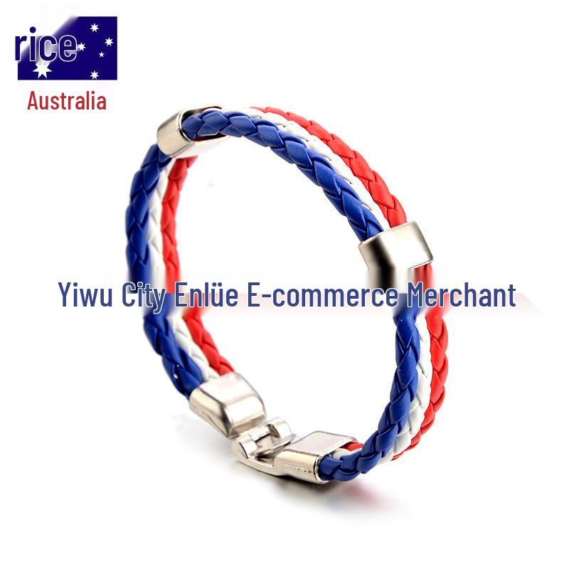 Customizable Faux Leather World Cup Color Bracelet