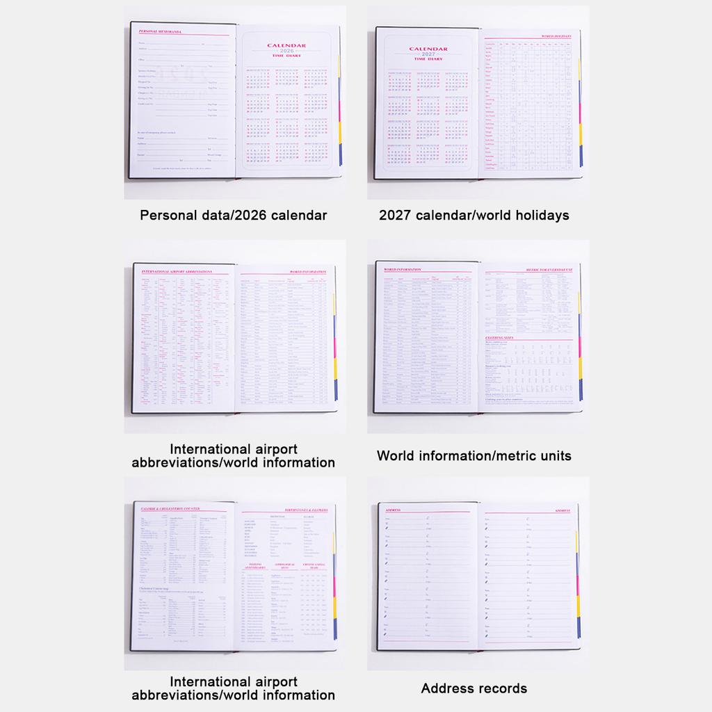 2026 Classic Planner Horizontal Daily Planning Notebook for Efficient Task Management and Planning