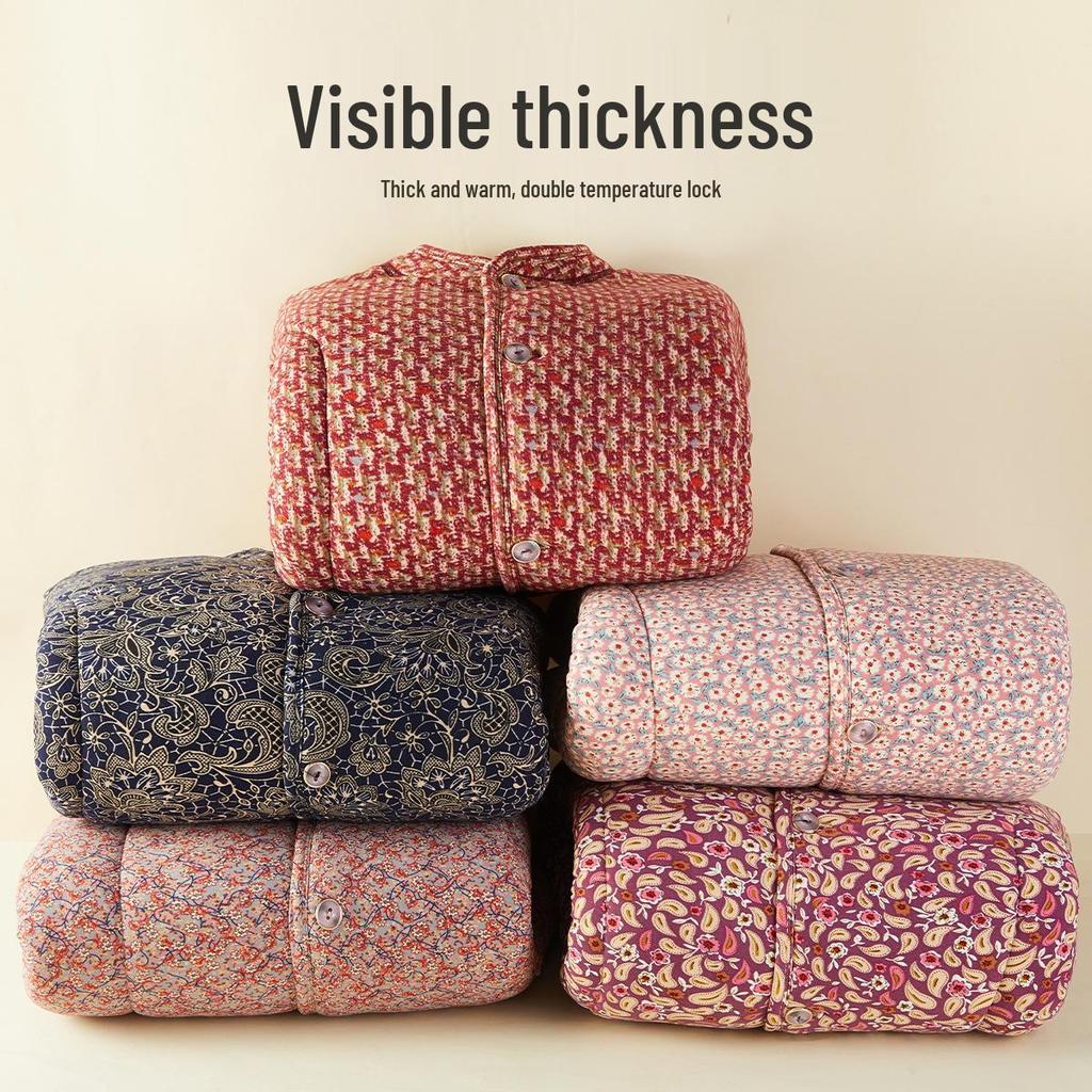 Grandma's Lightweight Winter Cotton Jacket - Warm, Short, Padded Coat for Mom