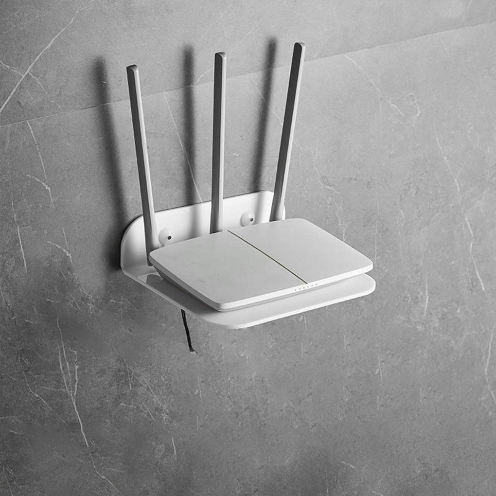 Wall Mounted Router Holder DVD Player Storage Home Office Dorm Living Room Bedroom Punch Free Camera Organizing Shelf