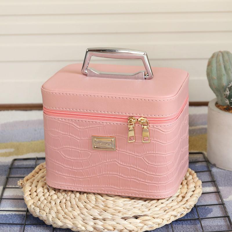 

New Large Capacity Fashion Cosmetic Bag Portable PU Leather Waterproof Women Jewelry Storage Cosmetic Case Outdoor Travel Boxes