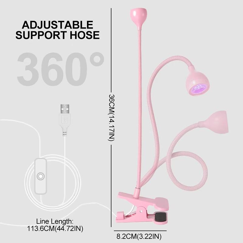 Nail Led Uv Lamp For Drying Gel Nails Polish Clip-On Flexible Desk Mini Portable Usb Nail Lamp Uv Light Dryer For Manicure Salon