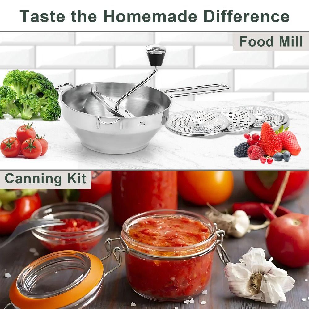 3 Grinding Discs Puree Grind Stainless Steel Manual Grinder Best Jam Machine  Baby Food