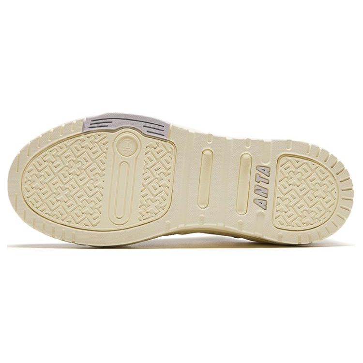 Anta Non-Slip Wear-Resistant Low-Top Skate Shoes Women Sneakers White Gray Blue 922428002-2